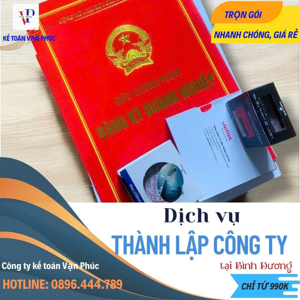 dịch vụ thành lập công ty Bình Dương trọn gói - Vạn Phúc