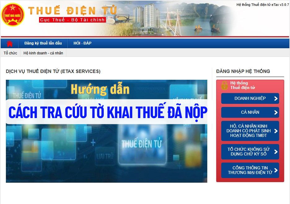 Hướng dẫn cách tra cứu tờ khai thuế đã nộp