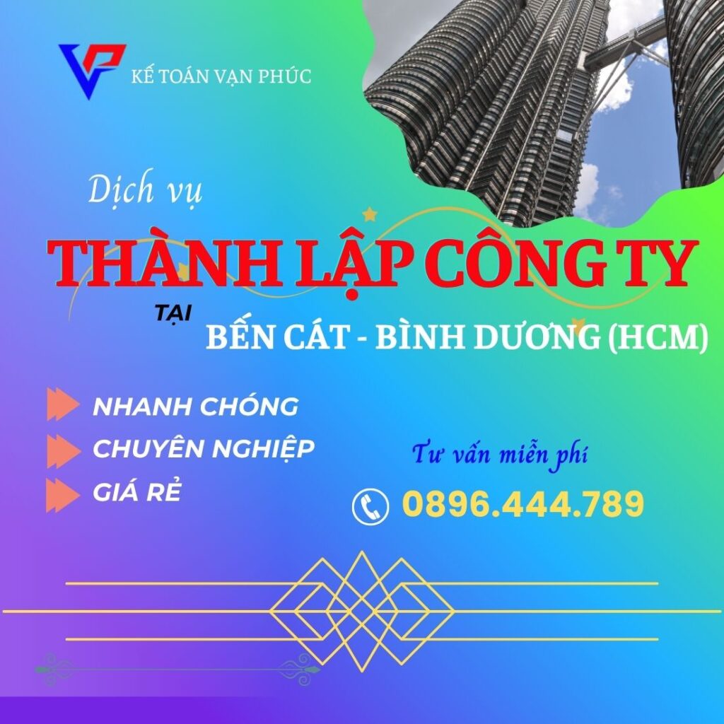 Dịch vụ thành lập công ty Bến Cát - Bình Dương (HCM)